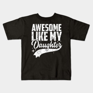 Awesome Like My Daughter Retro Men Dad Funny Fathers Kids T-Shirt